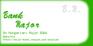 bank major business card
